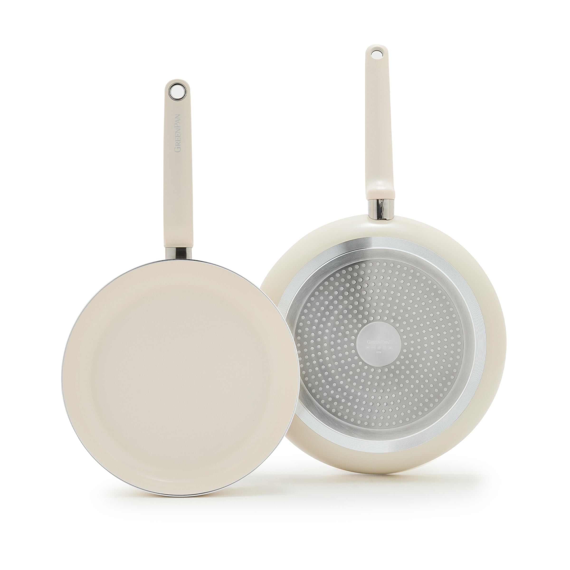Rio Advanced Ceramic Nonstick 10 & 12 Frypan Set | Cream
