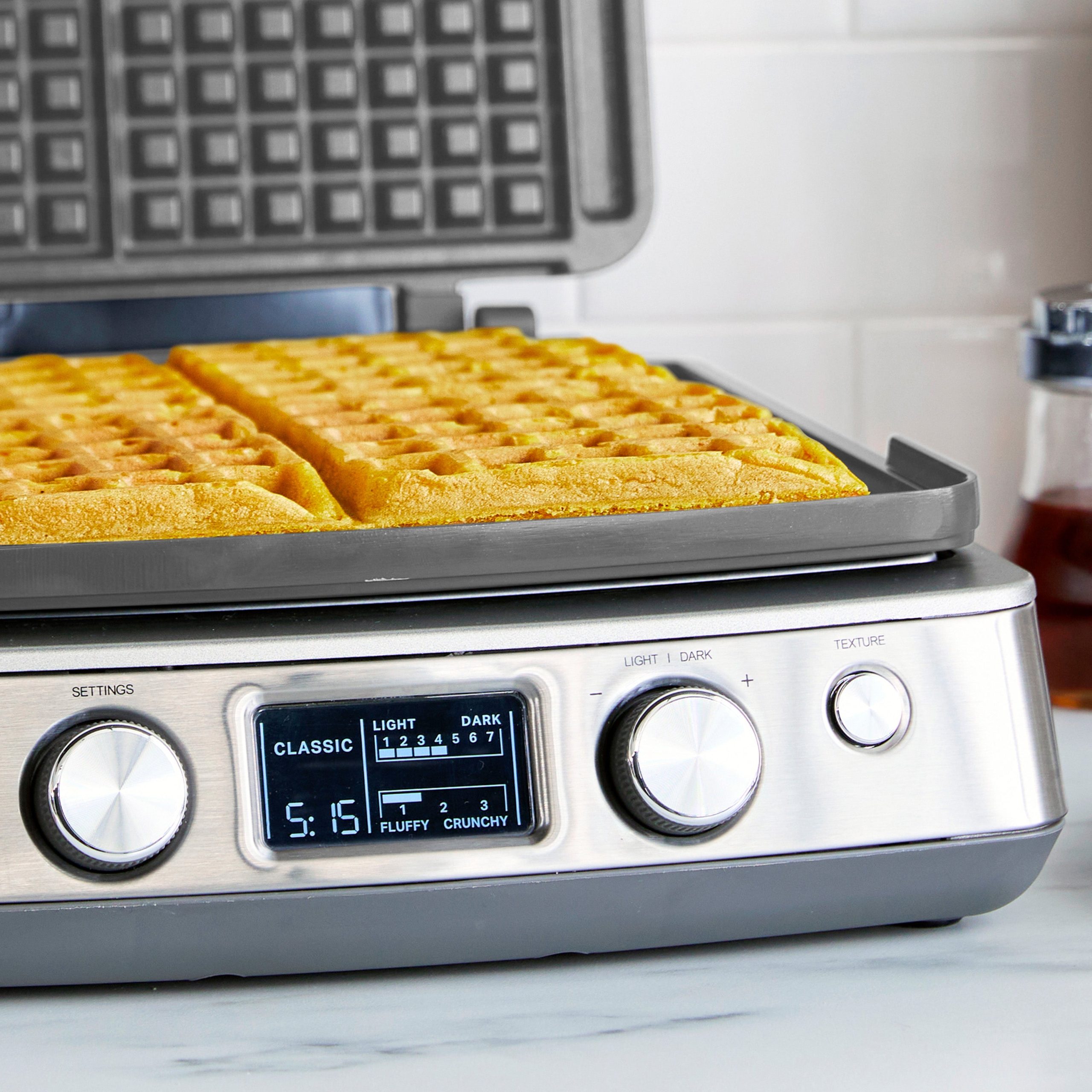 Elite Ceramic Nonstick 4-Square Waffle Maker | Premiere Stainless Steel - Image 6