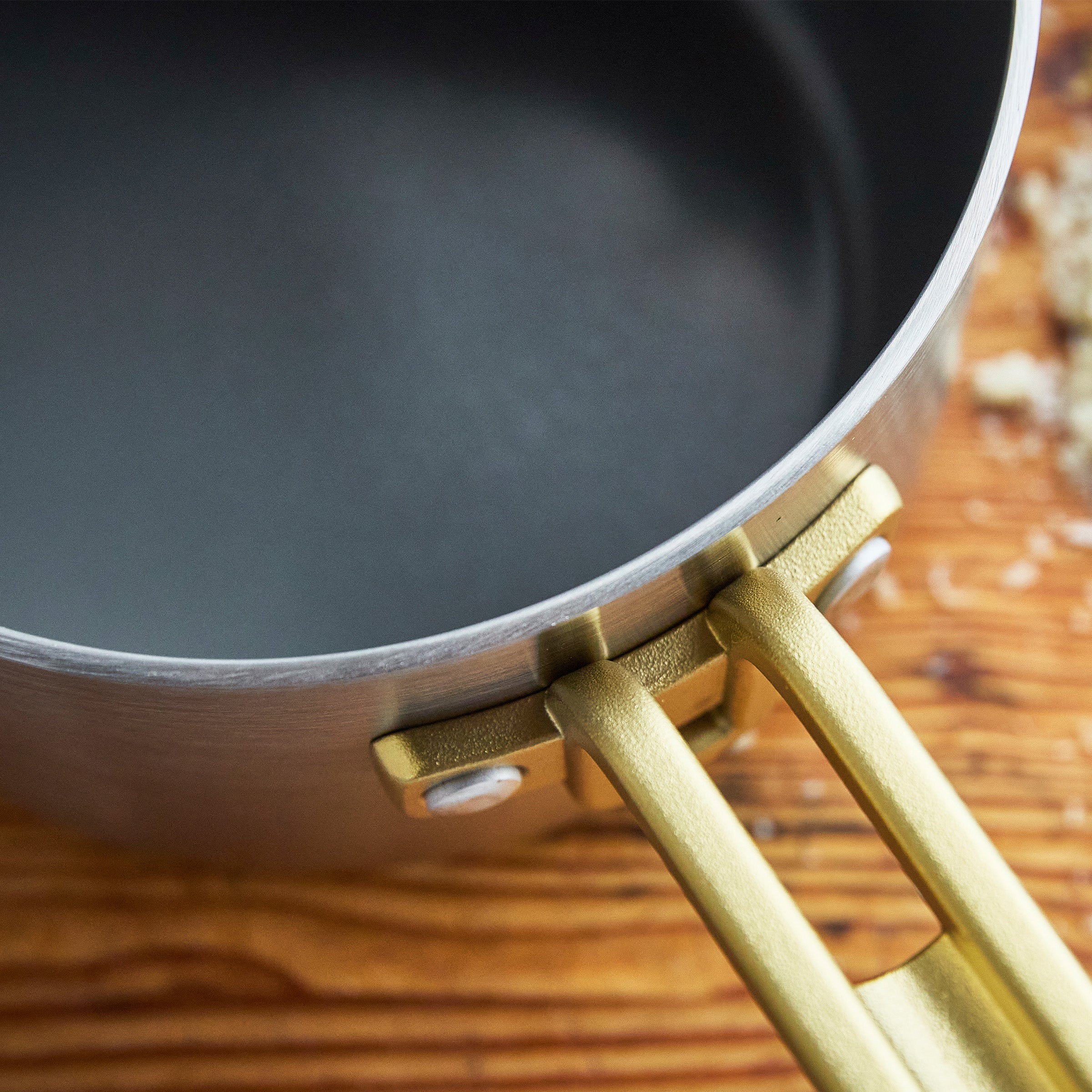 Stanley Tucci™ Stainless Steel Ceramic Nonstick 2-Quart Saucepan with Lid | Champagne Handles - Image 7