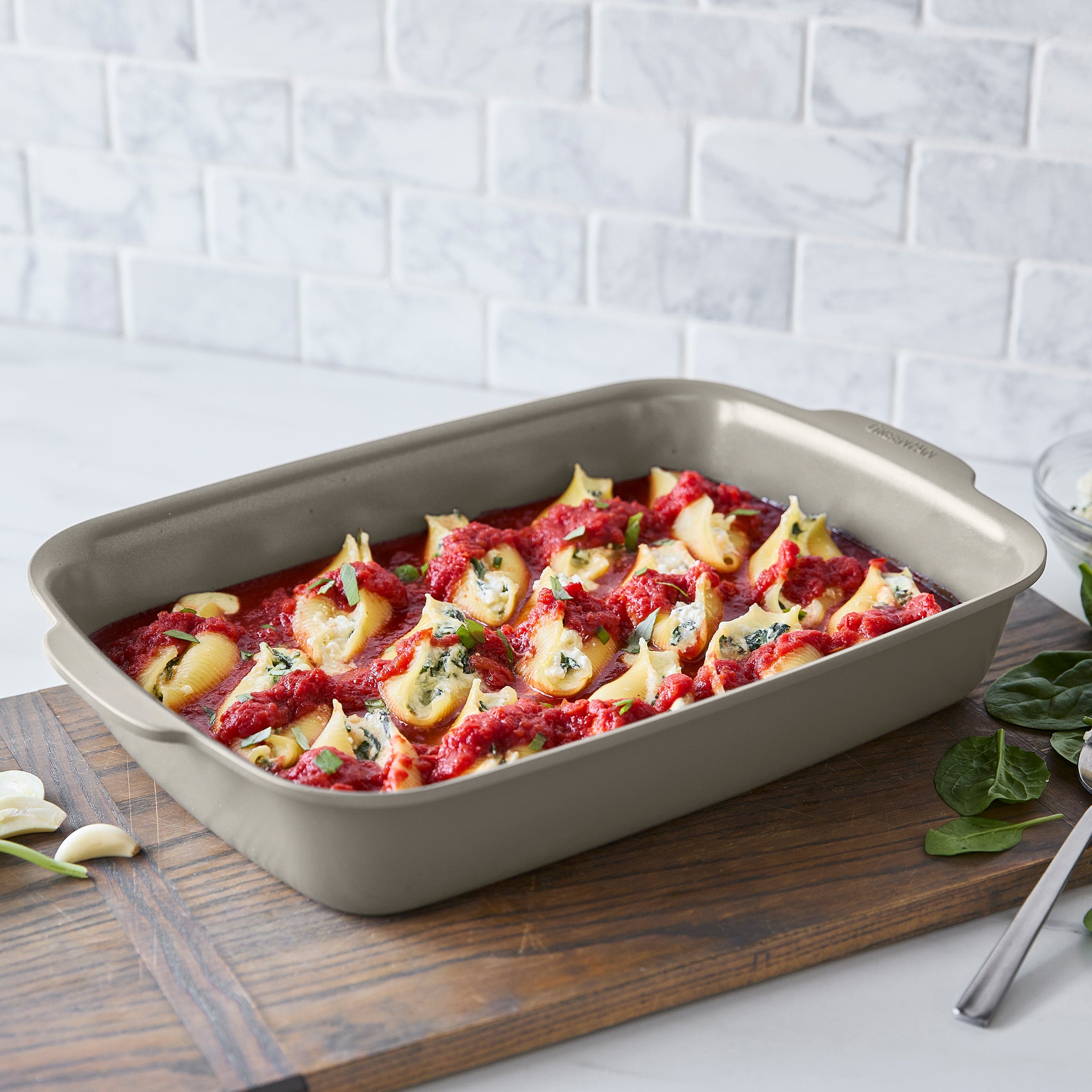 Premiere Ovenware Ceramic Nonstick 4-Piece Set | Taupe - Image 9