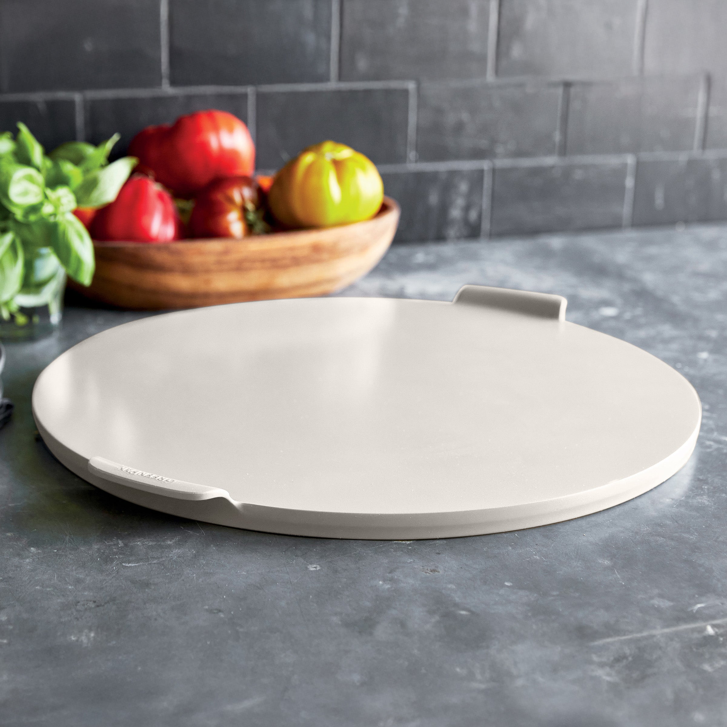 Premiere Ovenware 16.5 Round Pizza Baker | Taupe - Image 2