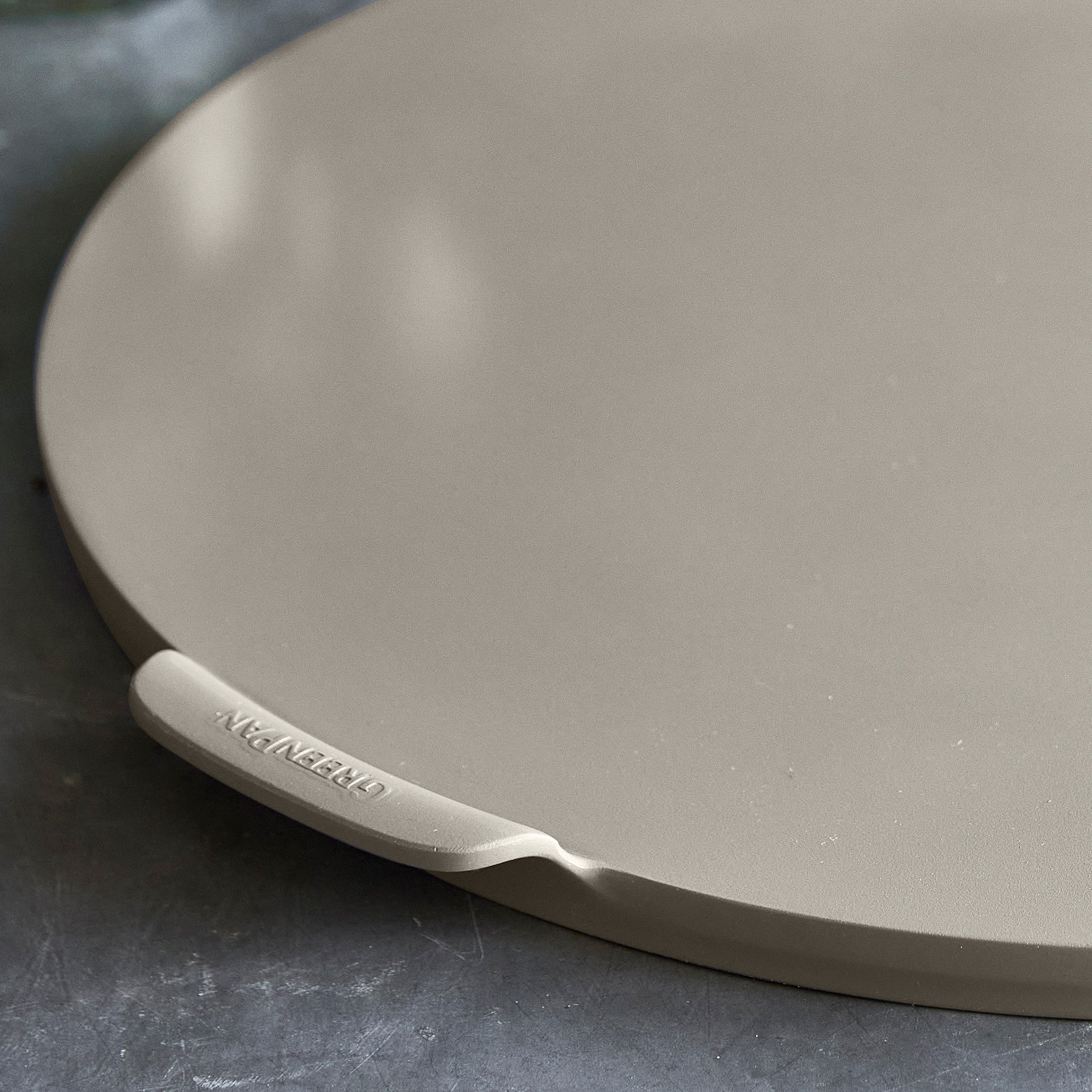 Premiere Ovenware 16.5 Round Pizza Baker | Taupe - Image 6