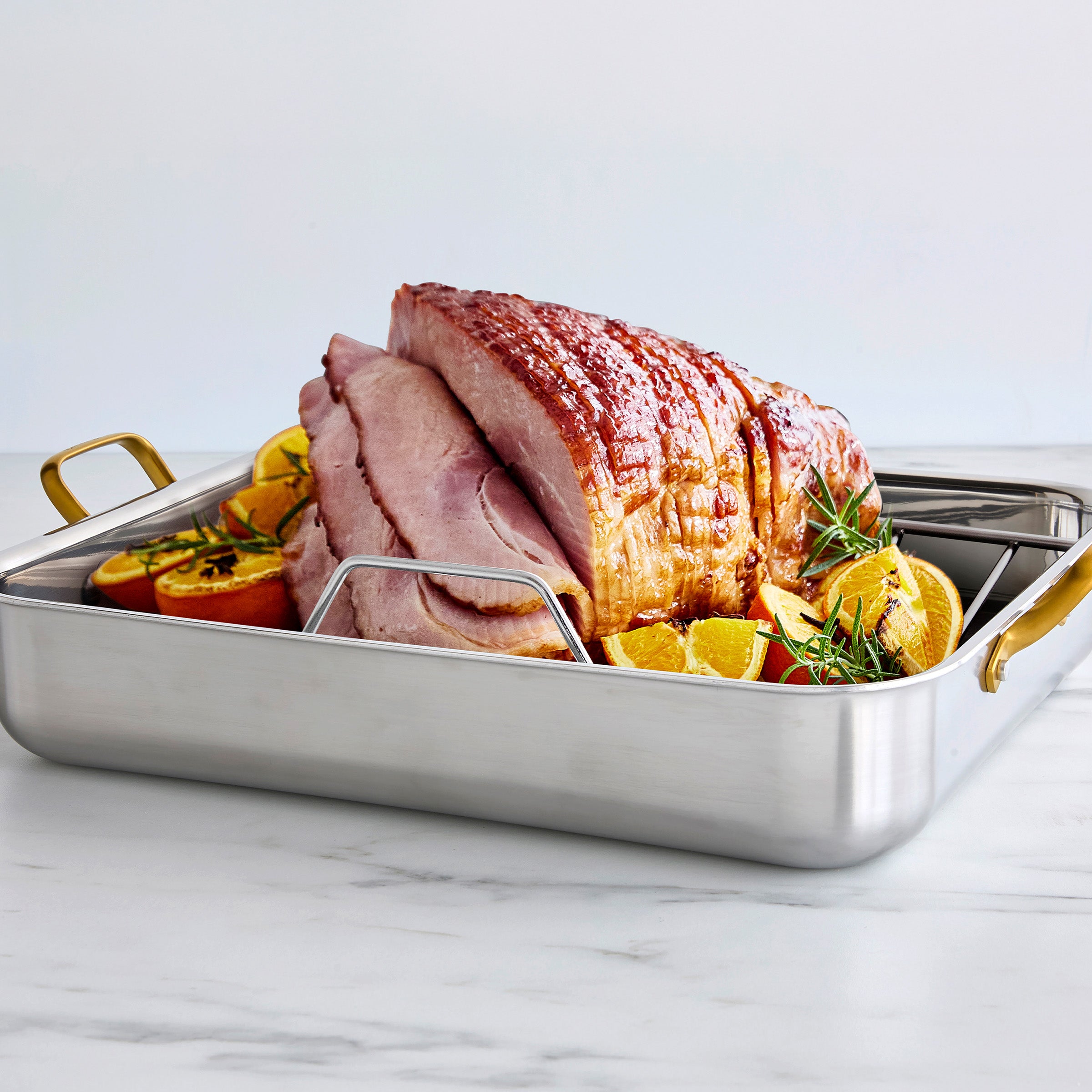 Reserve Stainless Steel 13 x 16 Roaster with Rack - Image 7