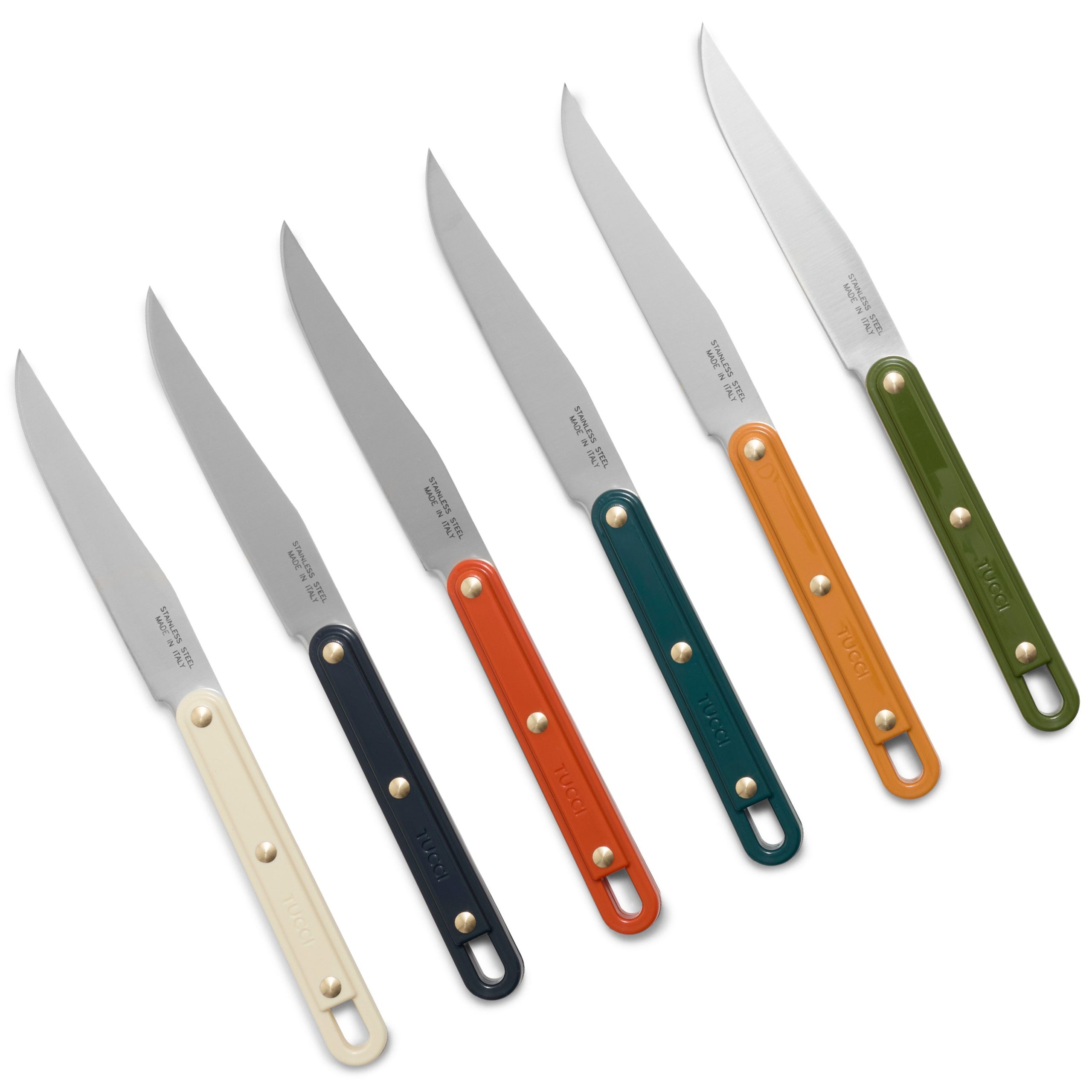 Stanley Tucci™ 6-Piece Steak Knife Set with Wood Tray | Multicolor - Image 10