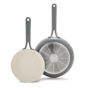 Nova Gallery Ceramic Nonstick 8 and 10 Frypan Set | Gray
