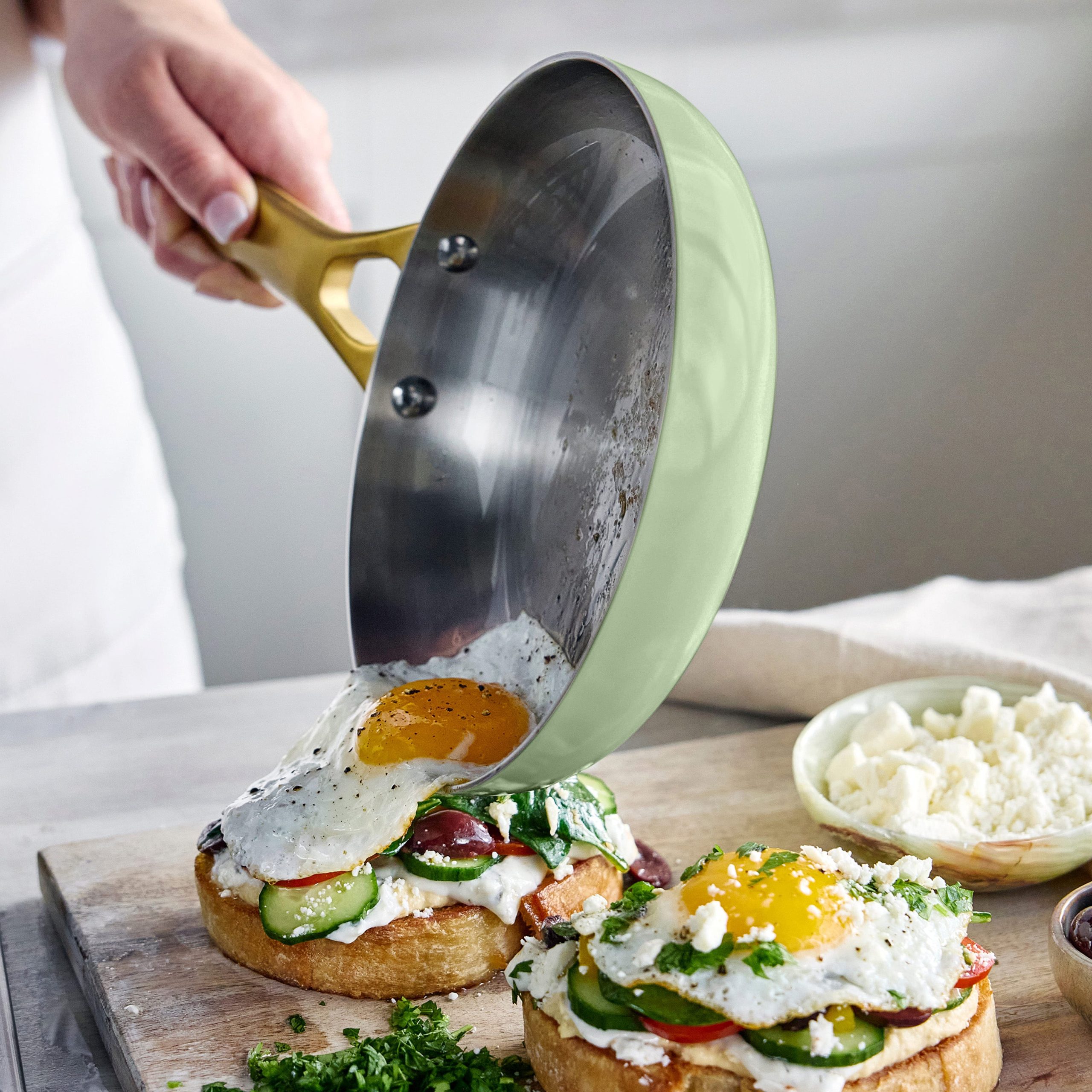 Reserve Pro Uncoated Stainless Steel 8 Frypan | Sage - Image 3