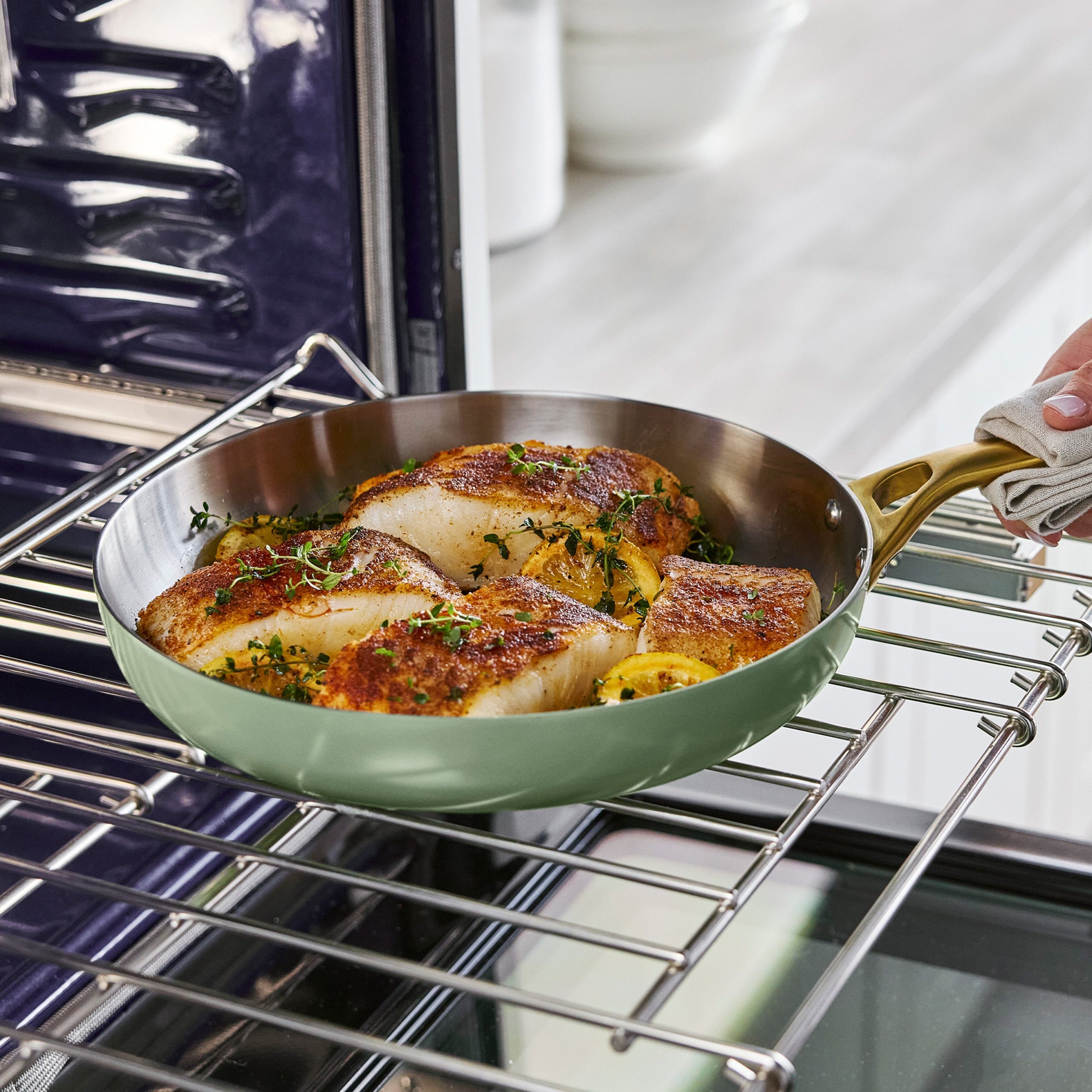 Reserve Pro Uncoated Stainless Steel 8 Frypan | Sage - Image 5