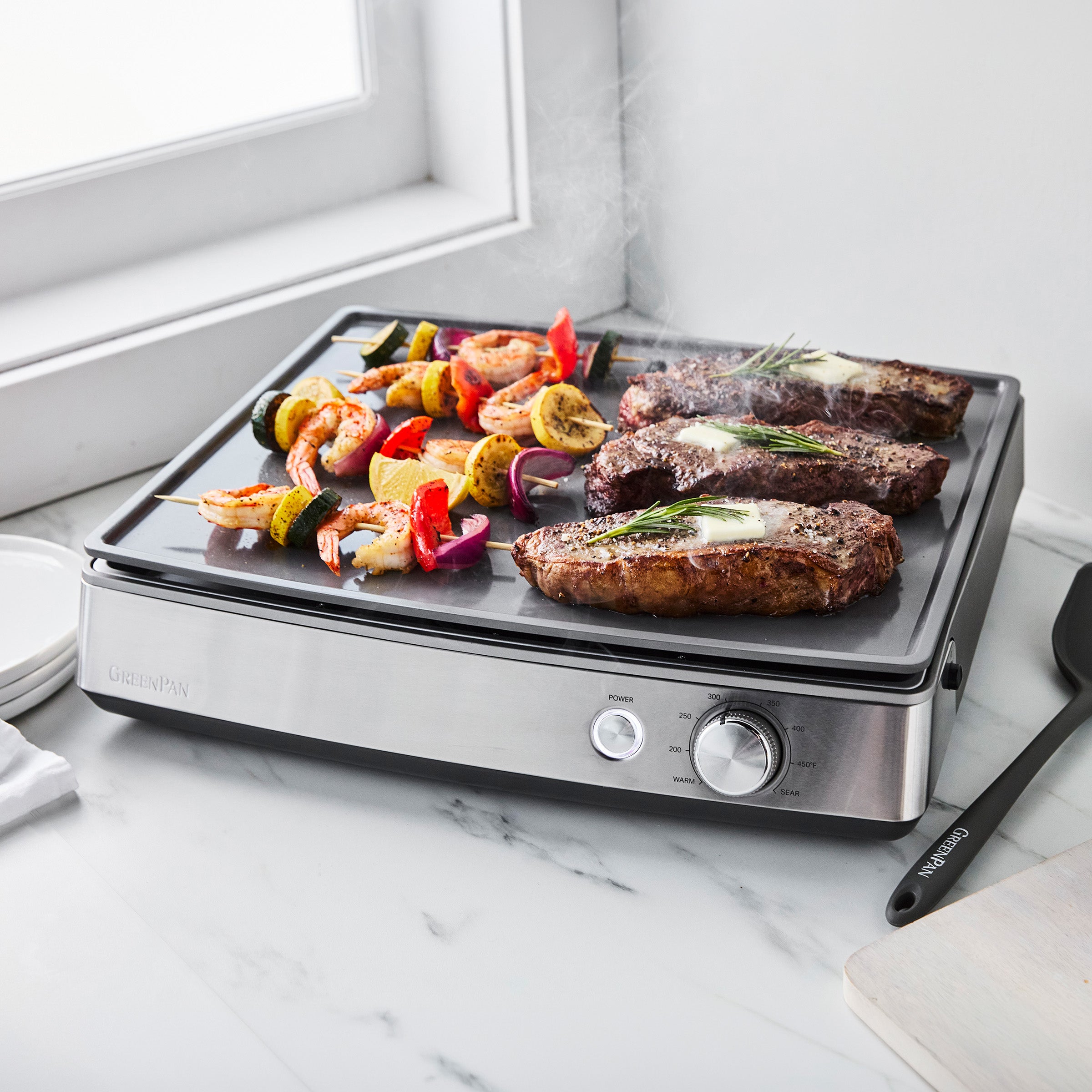 Ultimate Countertop Griddle | Premiere Stainless Steel - Image 2