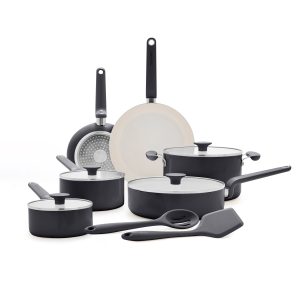 Rio Advanced Ceramic Nonstick 12-Piece Cookware Set | Black