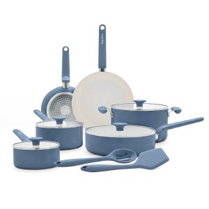 Rio Advanced Ceramic Nonstick 12-Piece Cookware Set | Dutch Blue