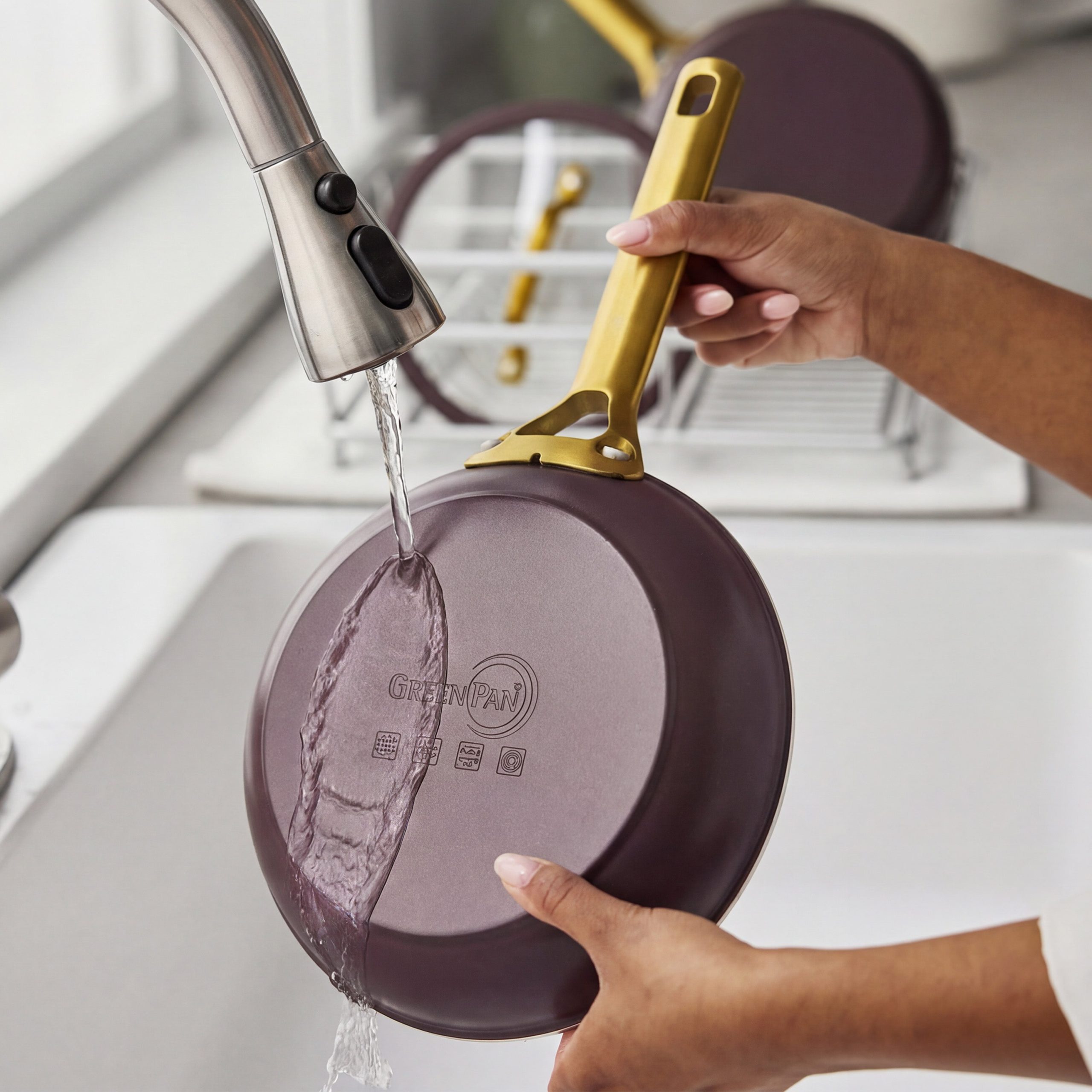 Reserve Pro Ceramic Nonstick 8. 10 and 12 Frypan Set | Bordeaux - Image 10