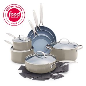 Valencia Pro Ceramic Nonstick 11-Piece Cookware Set | Taupe
