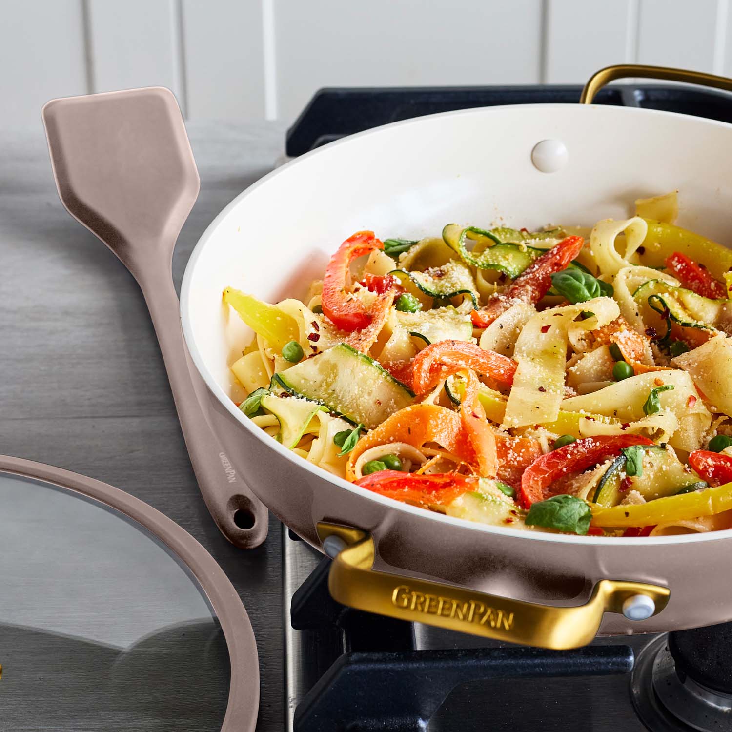 Reserve Pro Ceramic Nonstick 3.75-Quart Everyday Pan with Lid | Latte - Image 4