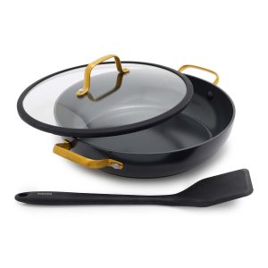 Reserve Pro Ceramic Nonstick 3.75-Quart Everyday Pan with Lid | Black