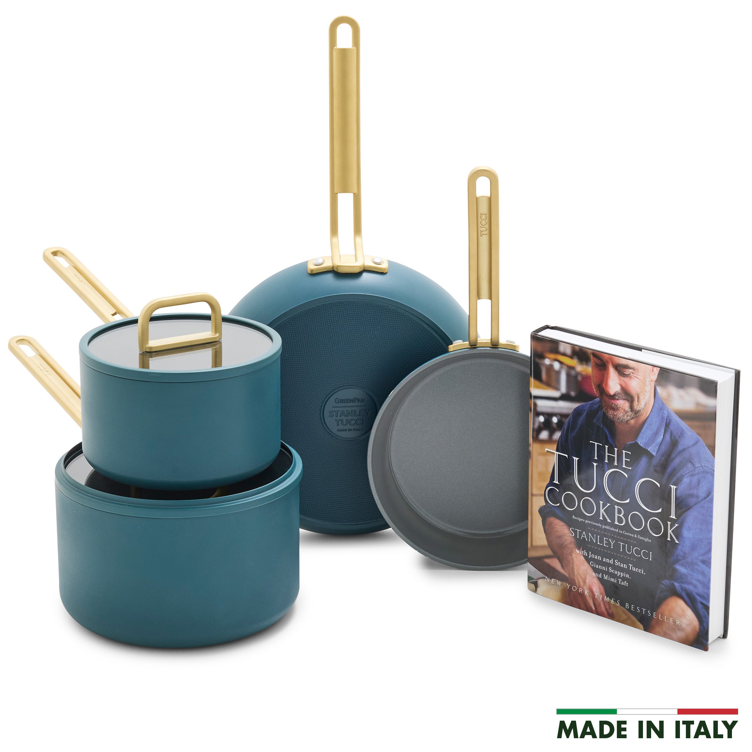 Stanley Tucci™ Ceramic Nonstick 6-Piece Cookware Set | Venetian Teal