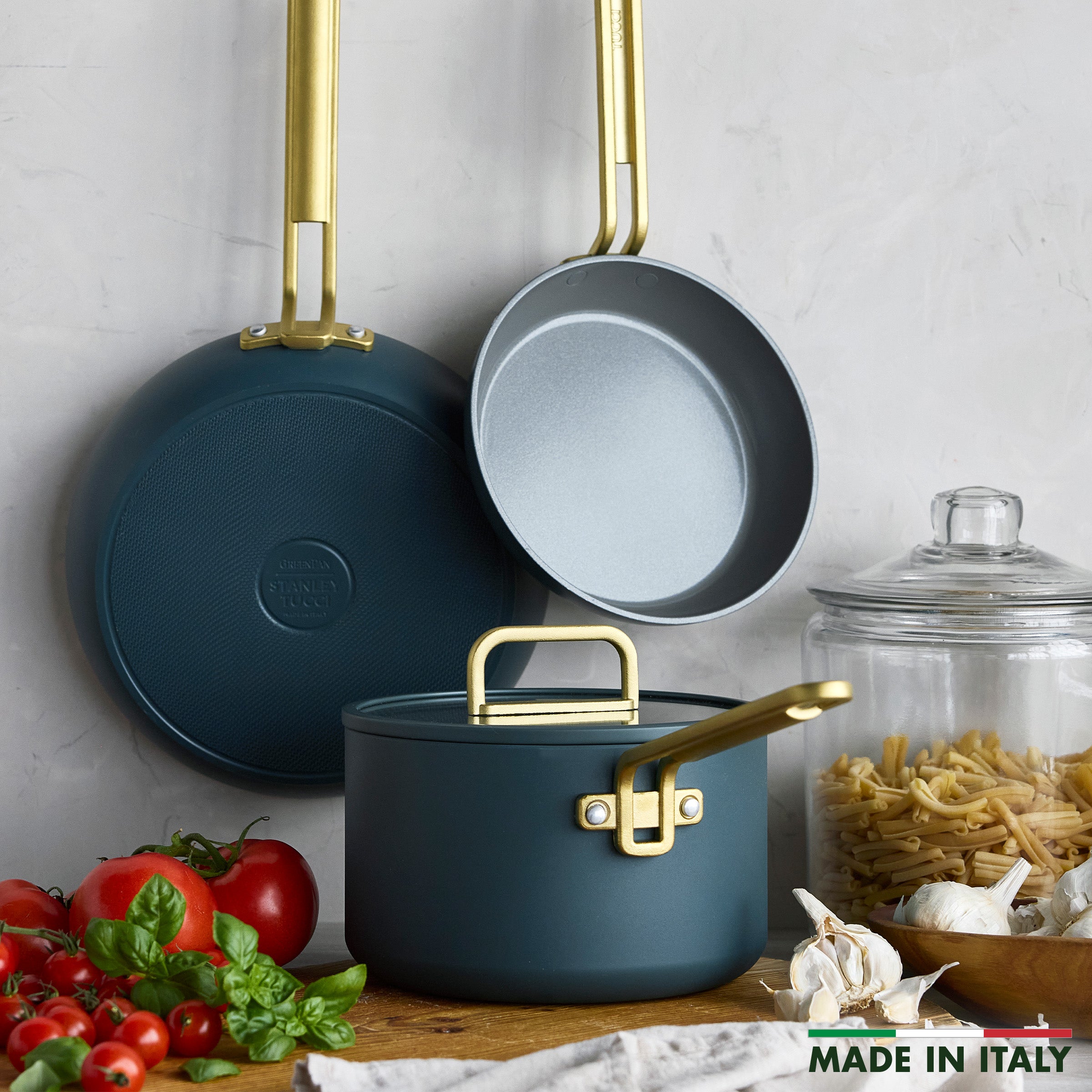 Stanley Tucci™ Ceramic Nonstick 4-Piece Chef Set | Venetian Teal - Image 3