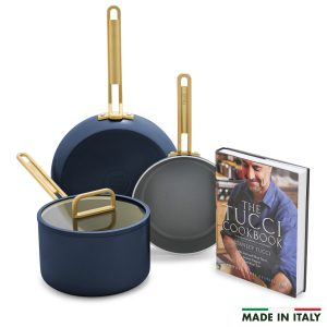 Stanley Tucci™ Ceramic Nonstick 4-Piece Chef Set | Marino Blue