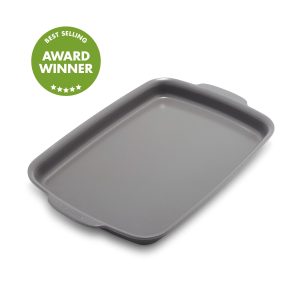 Premiere Ovenware Ceramic Nonstick 13 x 9 Quarter Sheet Pan | Gray