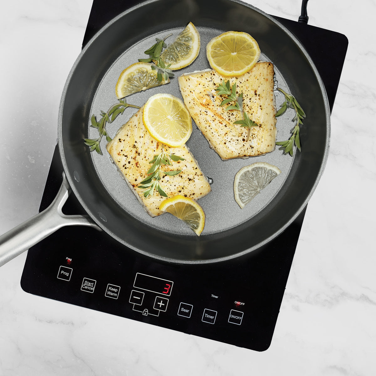 GP5 Colors Ceramic Nonstick 11-Piece Cookware Set with Mirror Handles | Taupe - Image 5