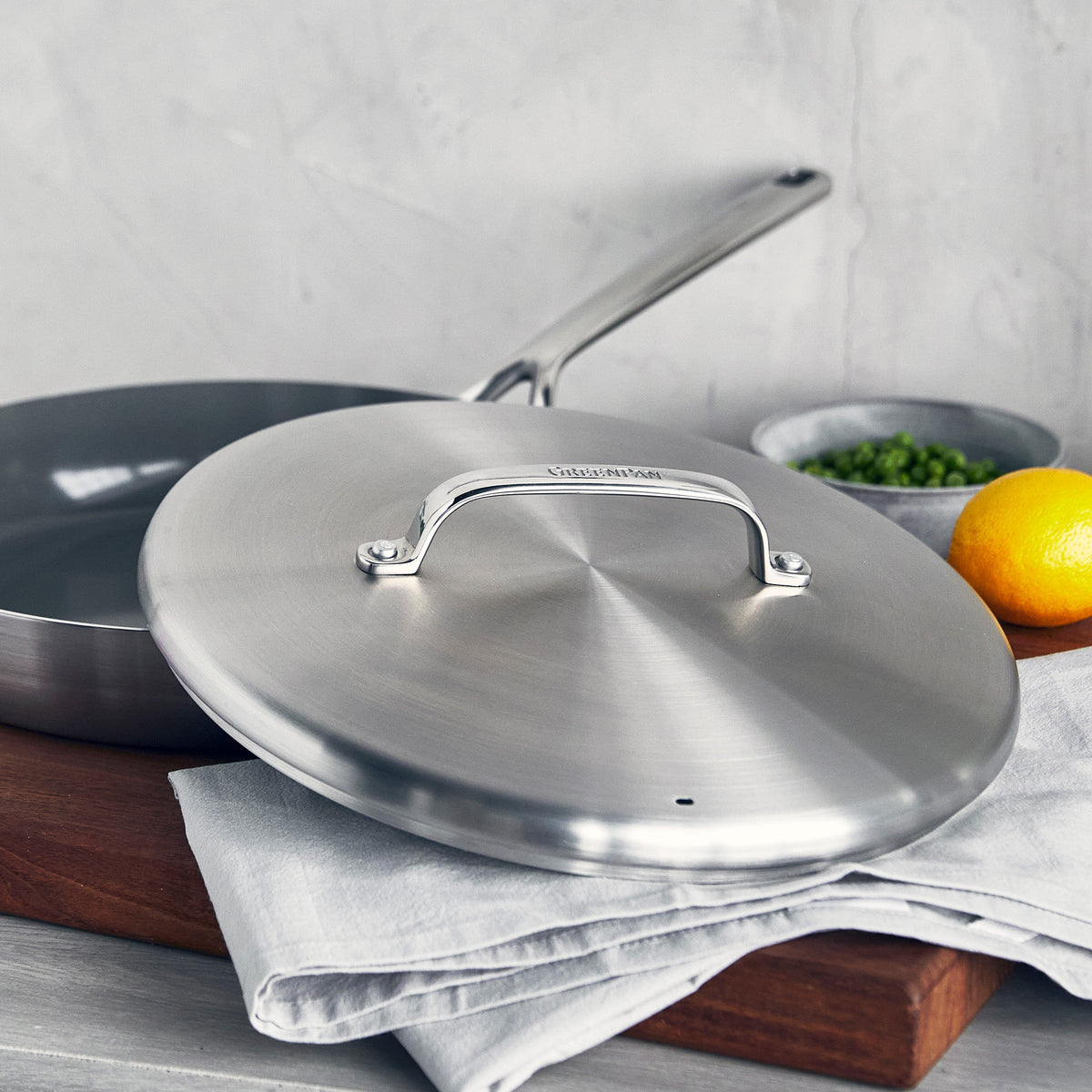 GP5 Stainless Steel 12 Frypan with Lid | Mirror Handles - Image 7
