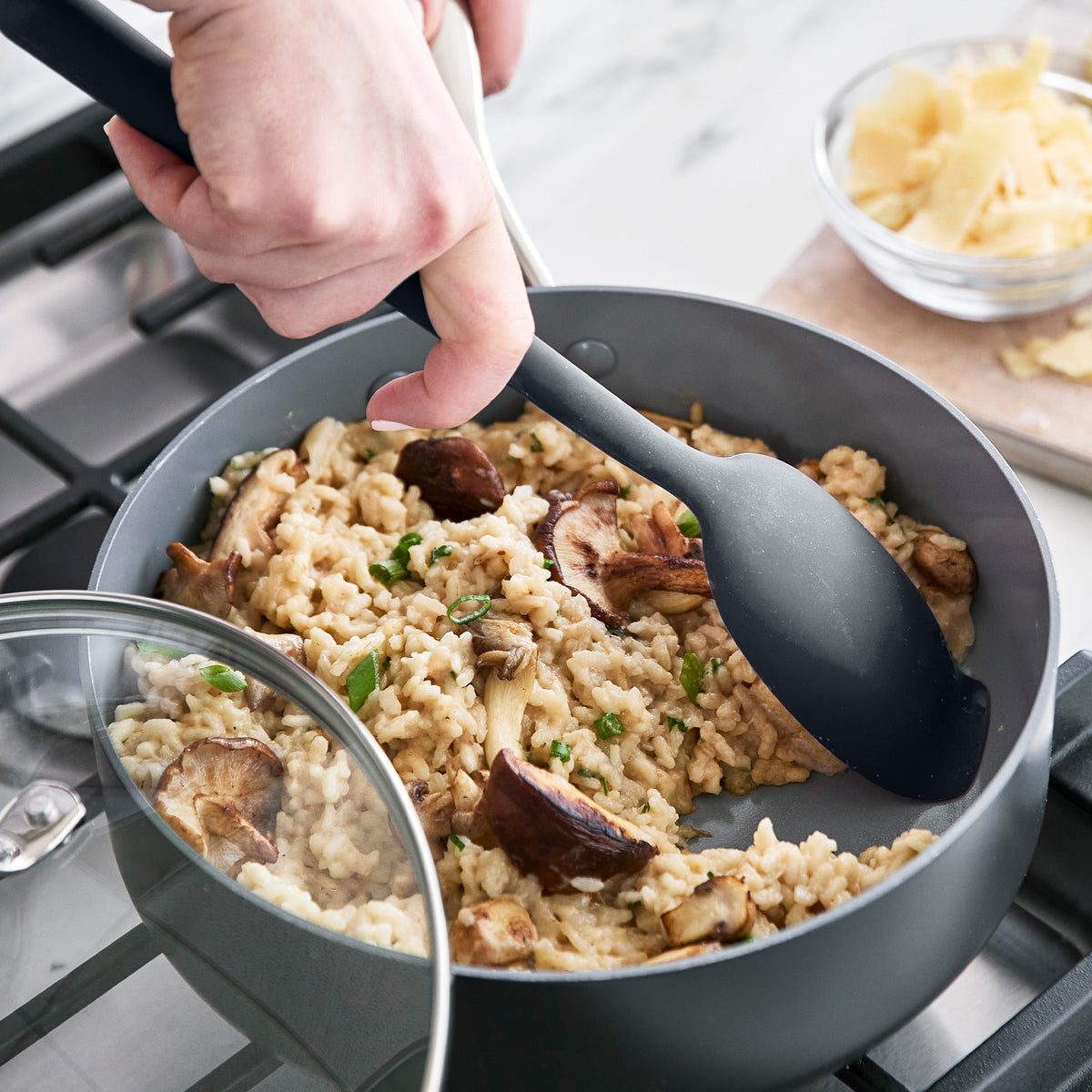 Platinum Silicone Flat Head Spoon | Gray - Image 4