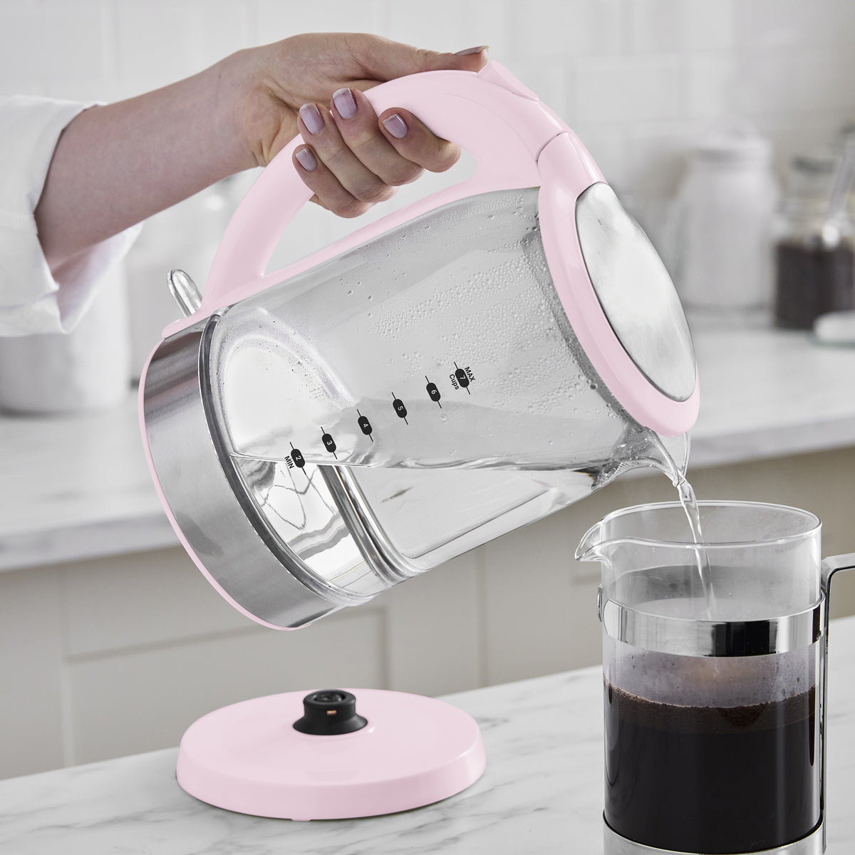 GreenLife Qwik & EZ Glass Kettle | Pink - Image 3