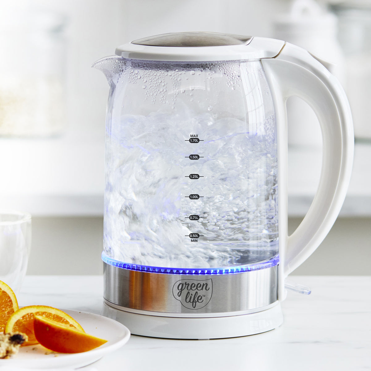 GreenLife Qwik & EZ Glass Kettle | White - Image 2