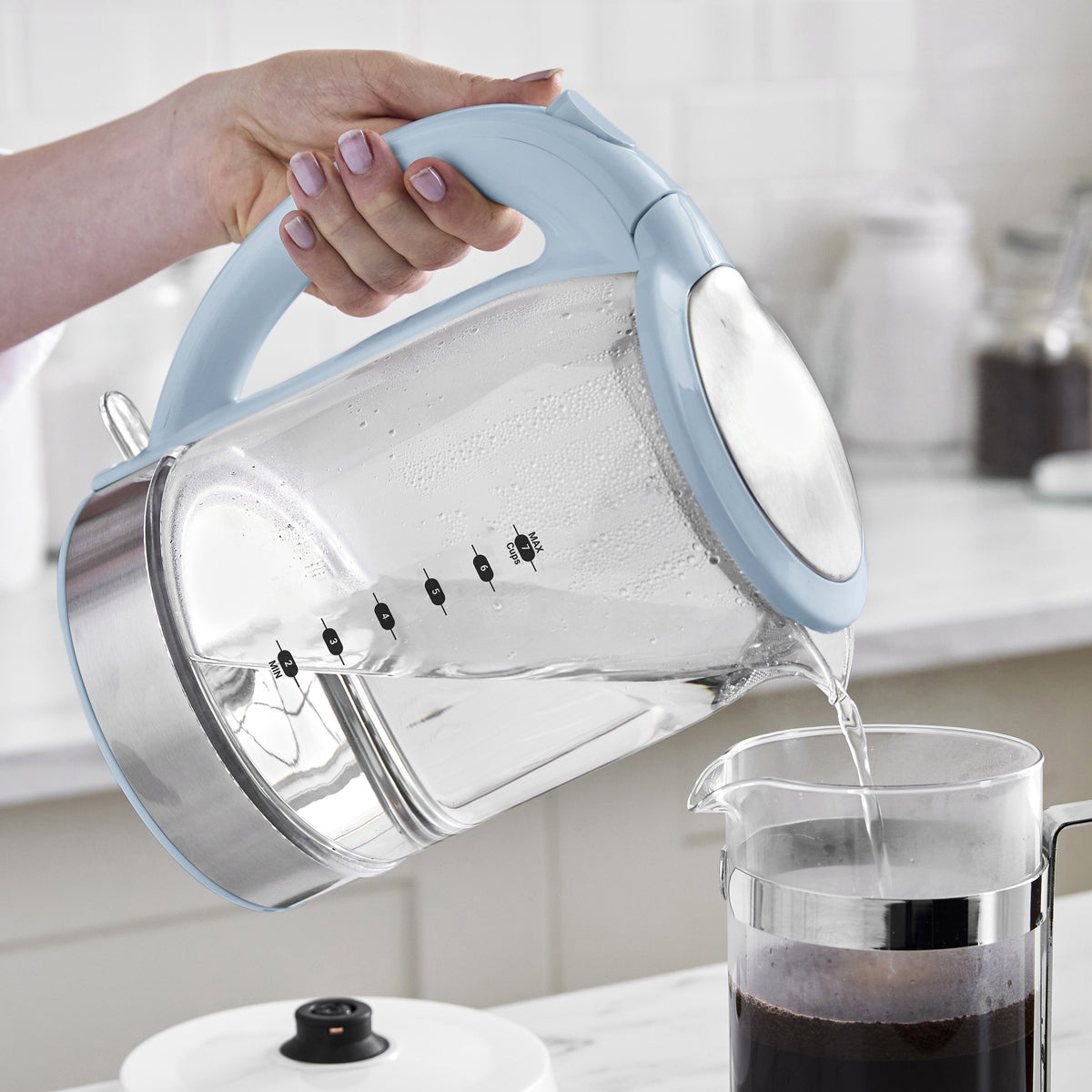 GreenLife Qwik & EZ Glass Kettle | Blue Haze - Image 3