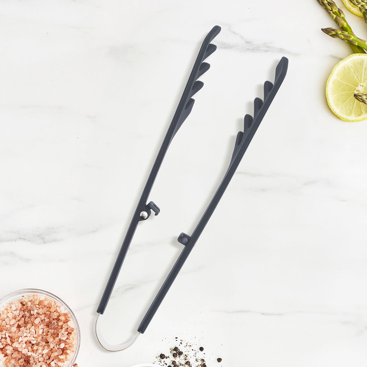 Platinum Silicone Pasta Tongs | Gray - Image 2