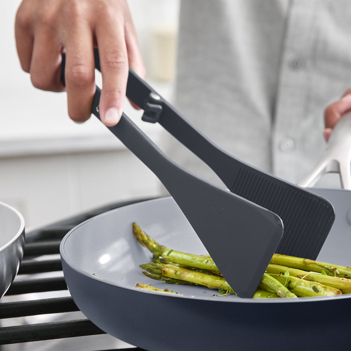 Platinum Silicone 4-Piece Utensil and Tool Rest Set | Gray - Image 3