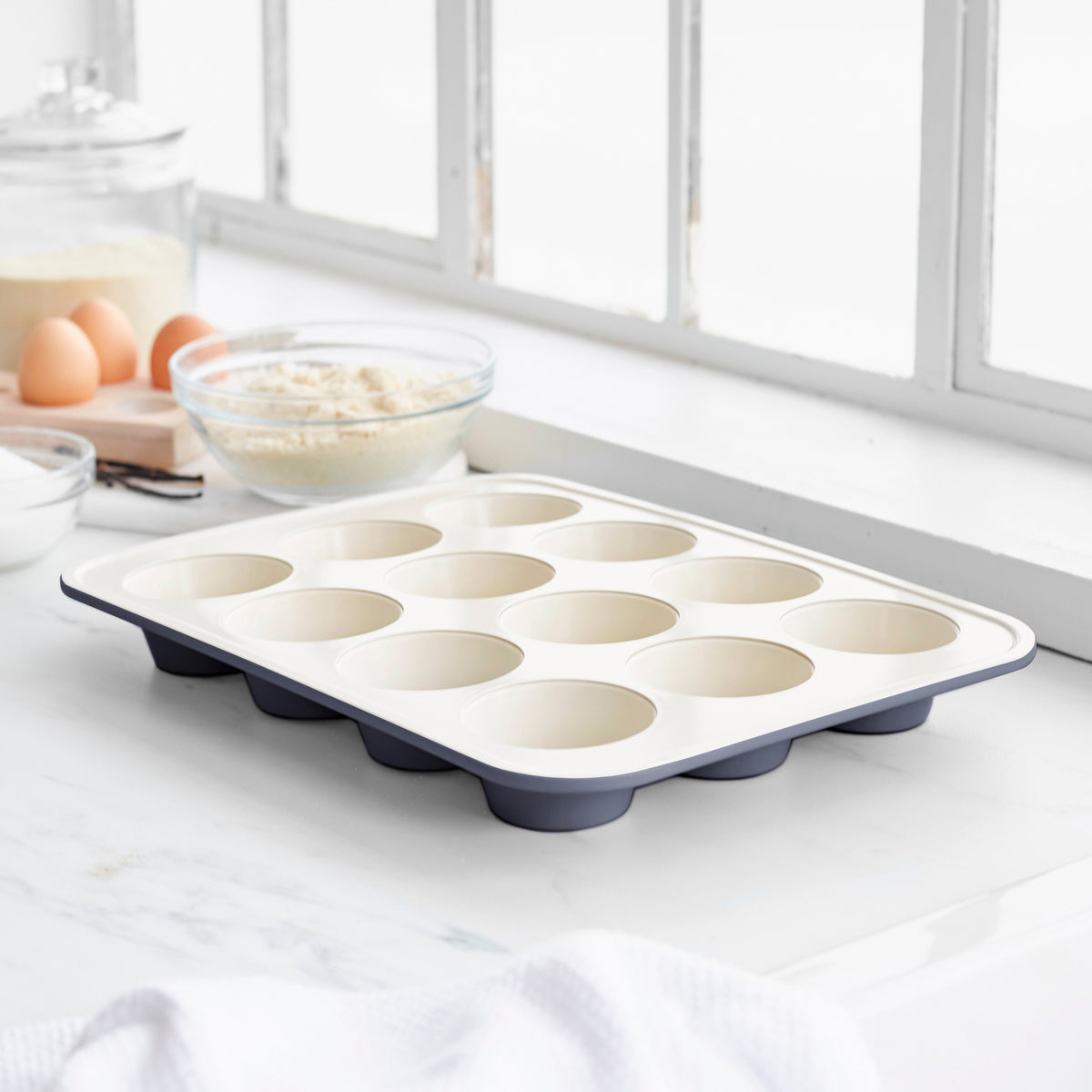 GreenLife Ceramic Nonstick Muffin Pan | Black - Image 2