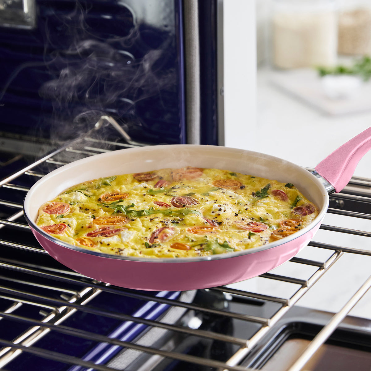 Rio Ceramic Nonstick 8 Frypan with Spatula | Pink - Image 4