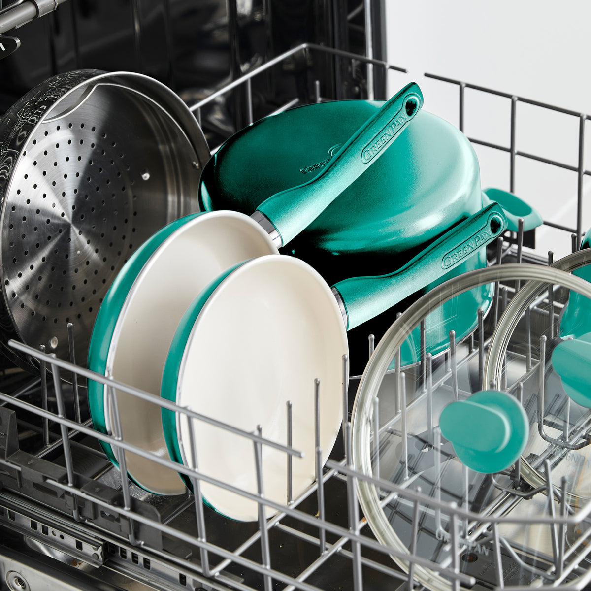 Rio Ceramic Nonstick 8 Frypan with Spatula | Turquoise - Image 6