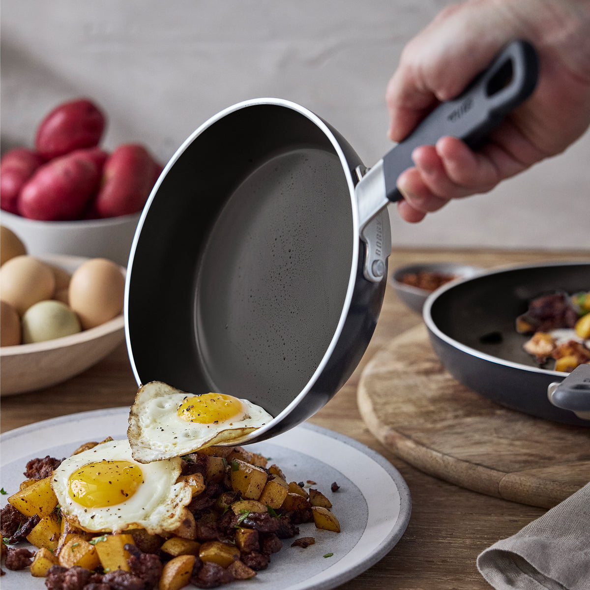Bobby Flay by GreenPan Professional Ceramic Nonstick 8 Frypan | Black - Image 4