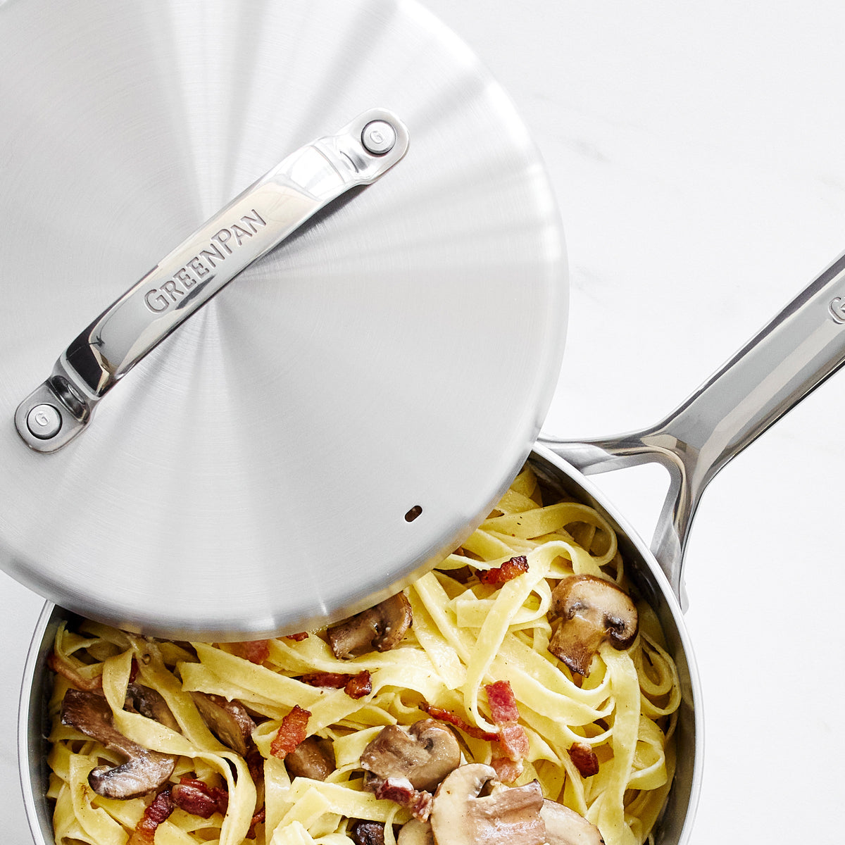GP5 Stainless Steel 3.26-Quart Saucepan with Lid | Mirror Handles - Image 4