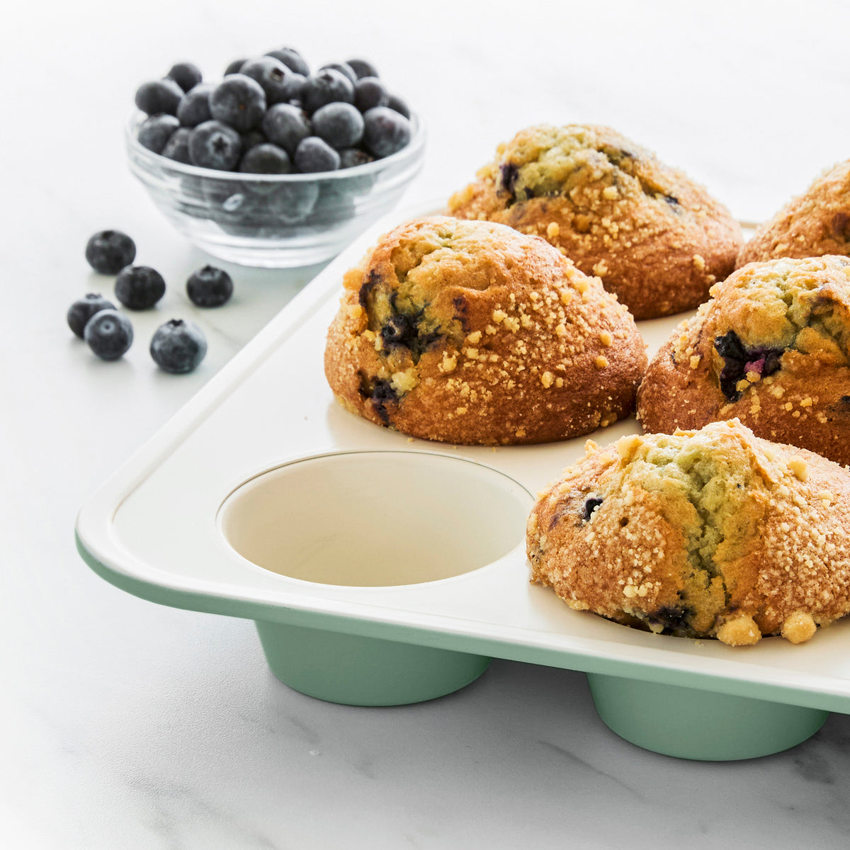 GreenLife Ceramic Nonstick Muffin Pan | Sage Green - Image 5