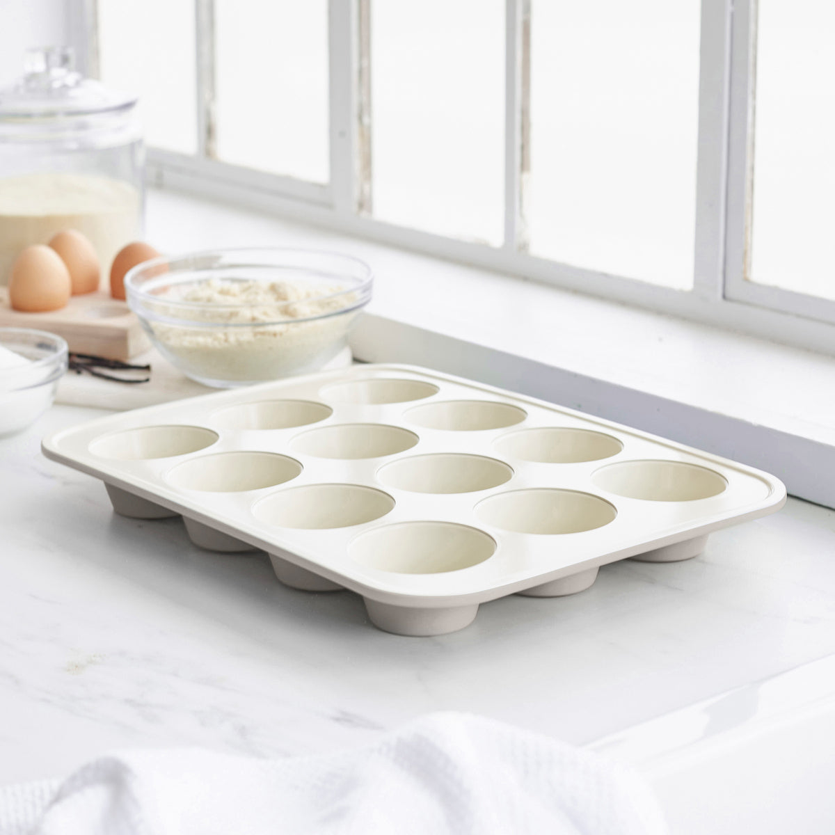 GreenLife Ceramic Nonstick Muffin Pan | Taupe - Image 2