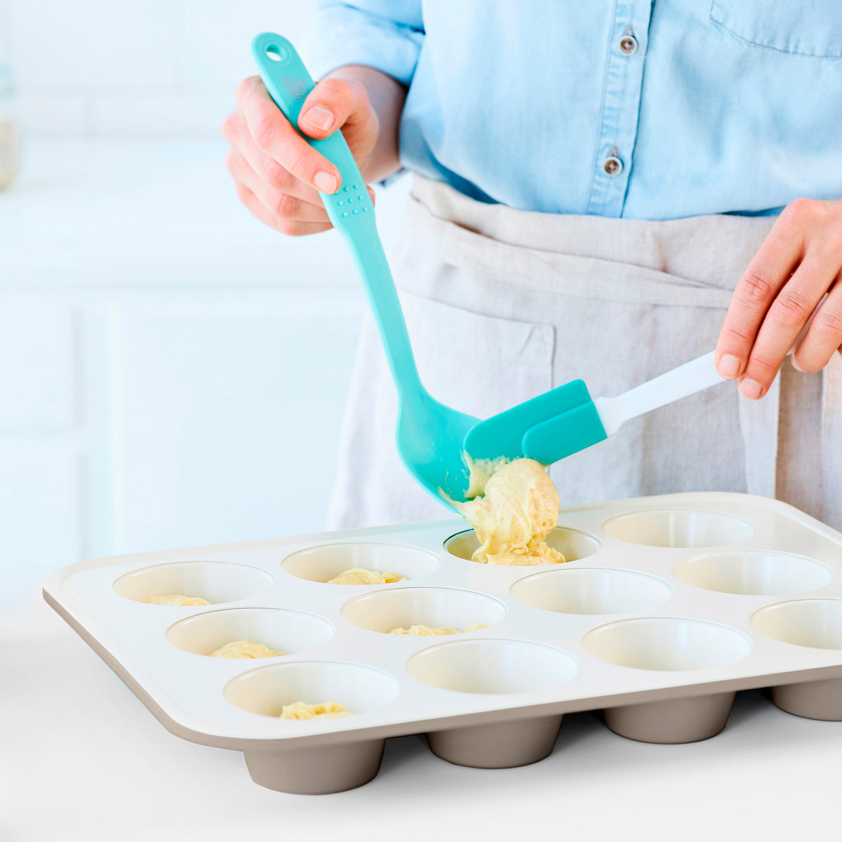 GreenLife Ceramic Nonstick Muffin Pan | Taupe - Image 4