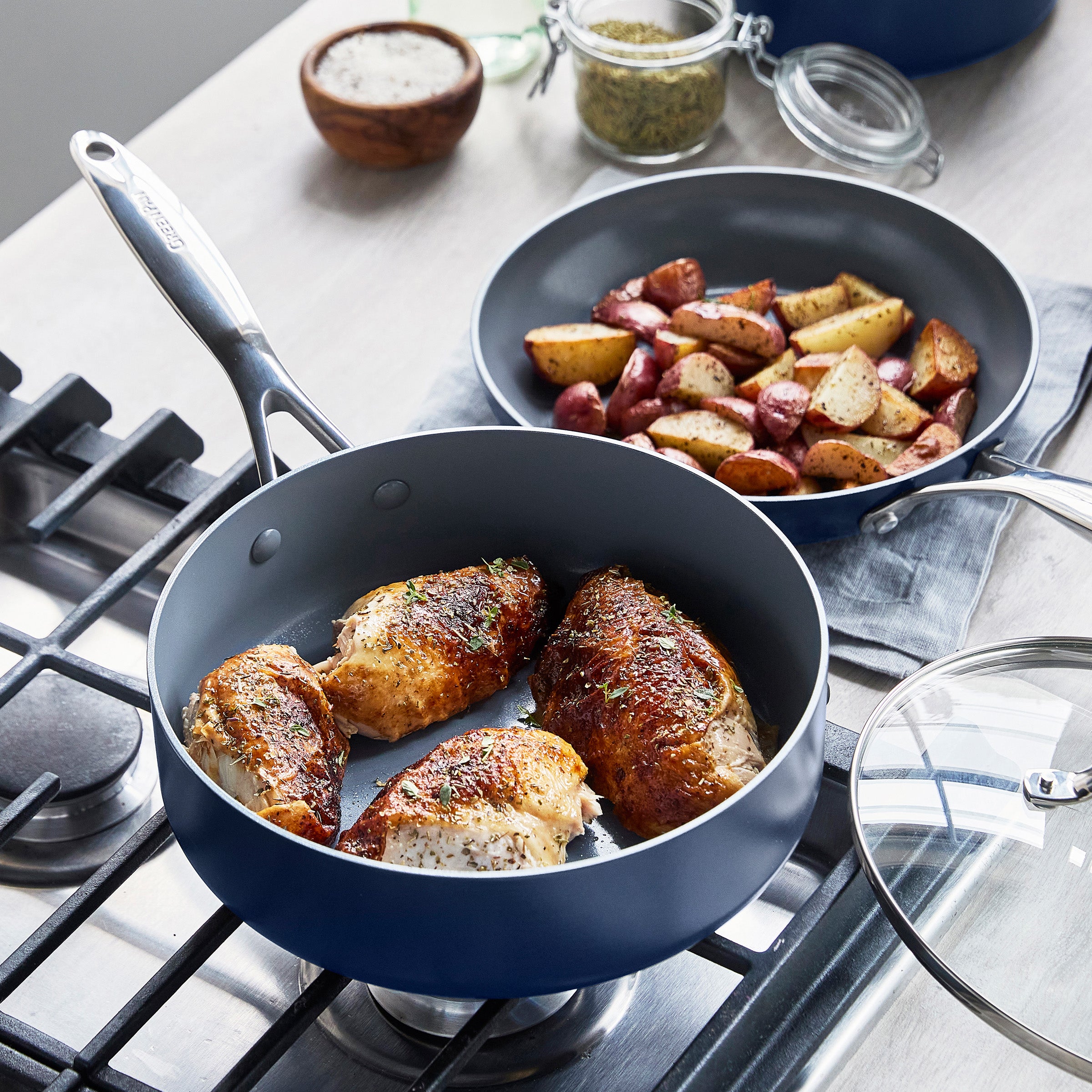 Valencia Pro Ceramic Nonstick 19-Piece Cookware Set | Twilight - Image 4