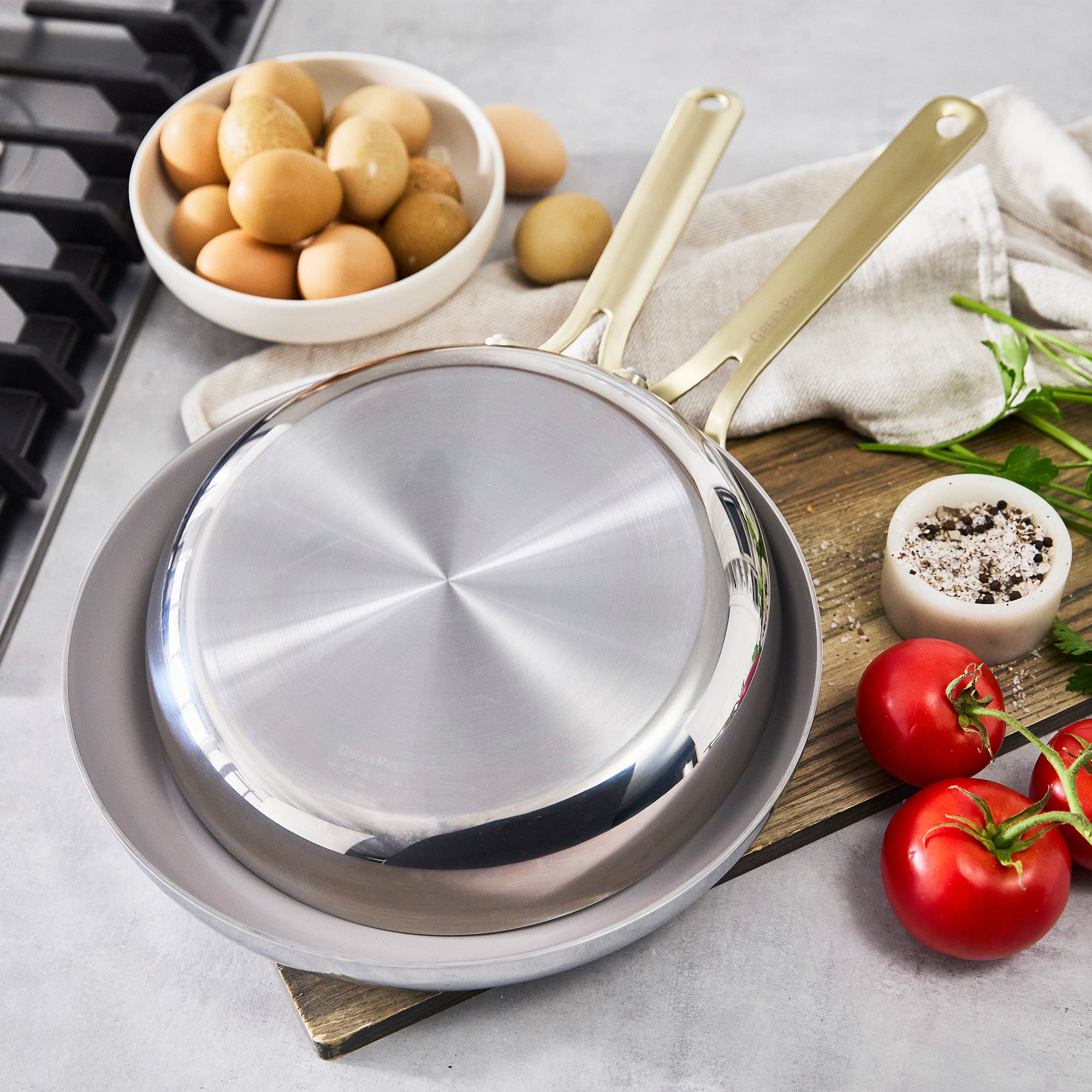 Nova Gallery Stainless Steel 10 and 12 Frypan Set - Image 6