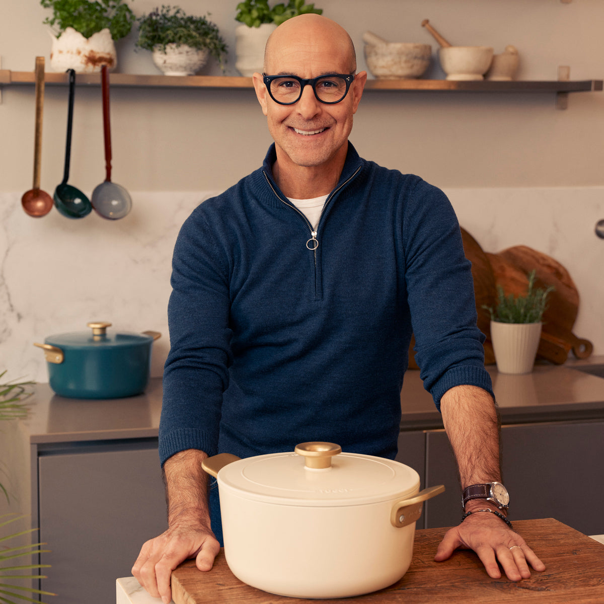 Stanley Tucci™ Ceramic Nonstick 6.5-Quart Dutch Oven | Carrara White - Image 6