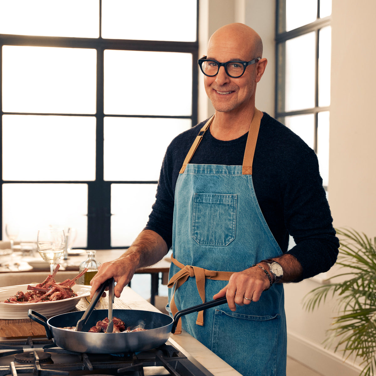 Stanley Tucci™ Stainless Steel Ceramic Nonstick 11-Piece Cookware Set | Black Handles - Image 25