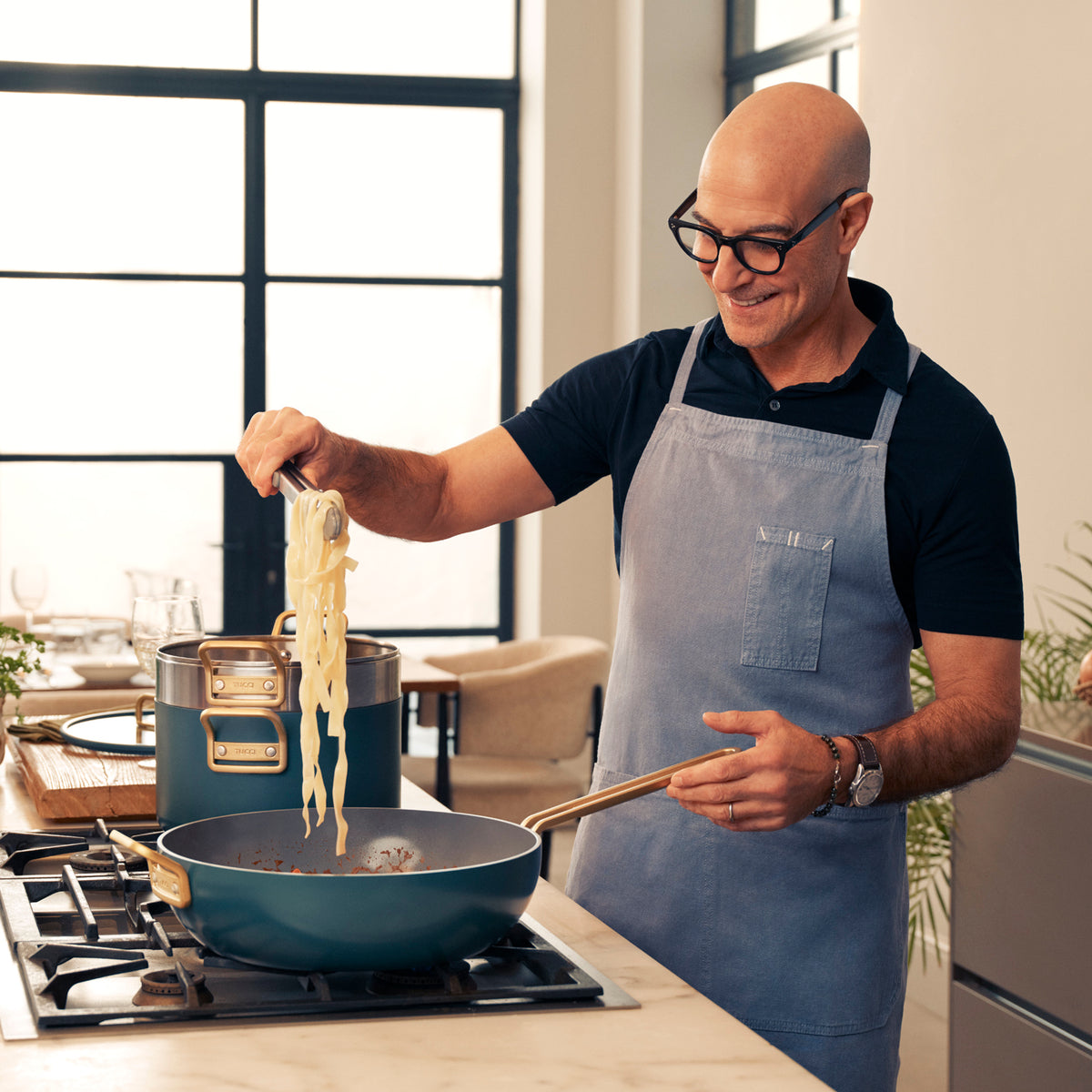 Stanley Tucci™ Ceramic Nonstick 11-Piece Cookware Set | Venetian Teal - Image 5