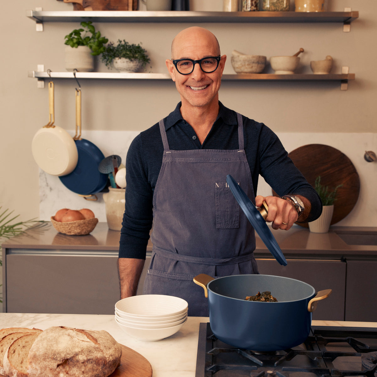 Stanley Tucci™ Ceramic Nonstick 6.5-Quart Dutch Oven | Marino Blue - Image 7