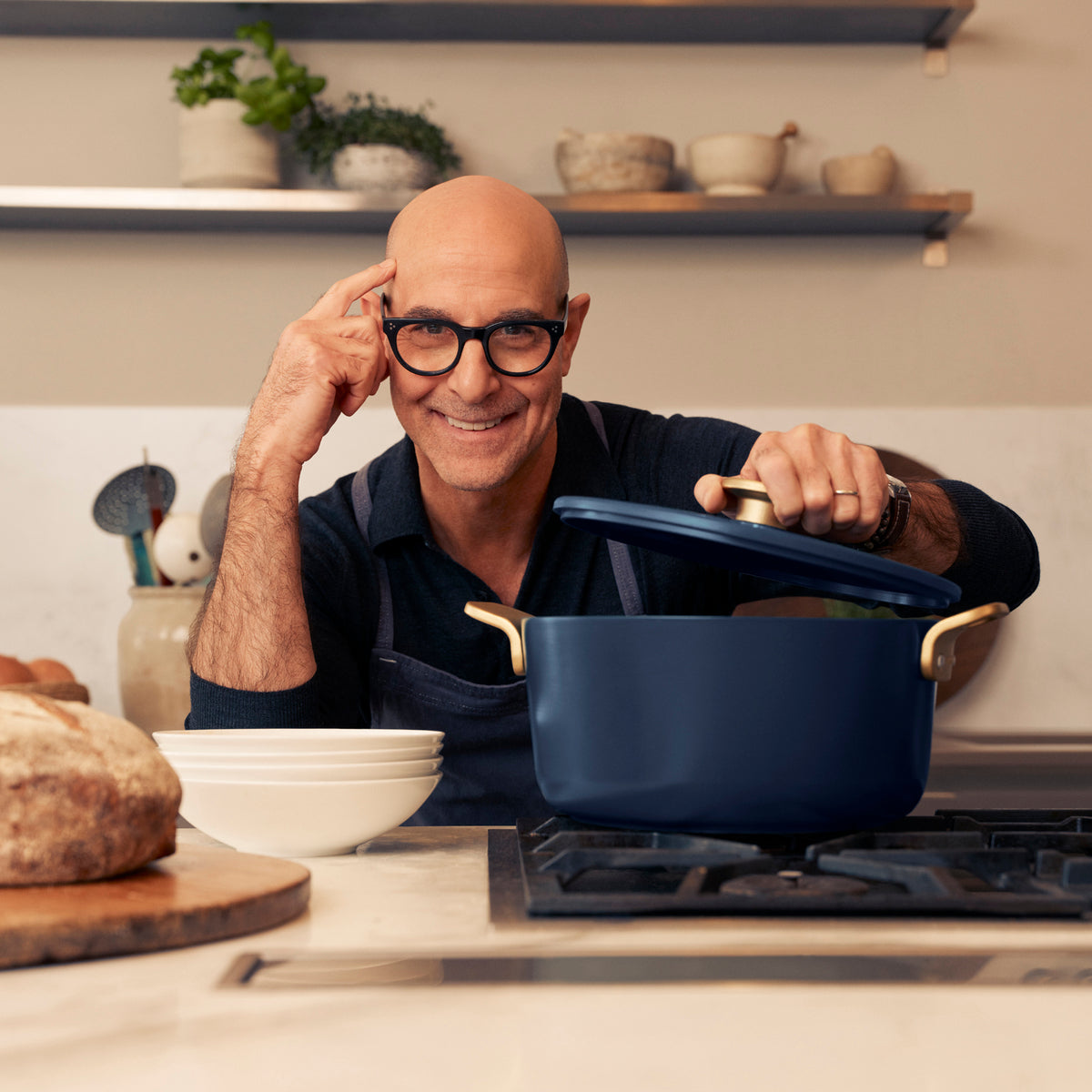 Stanley Tucci™ Ceramic Nonstick 6.5-Quart Dutch Oven | Marino Blue - Image 2